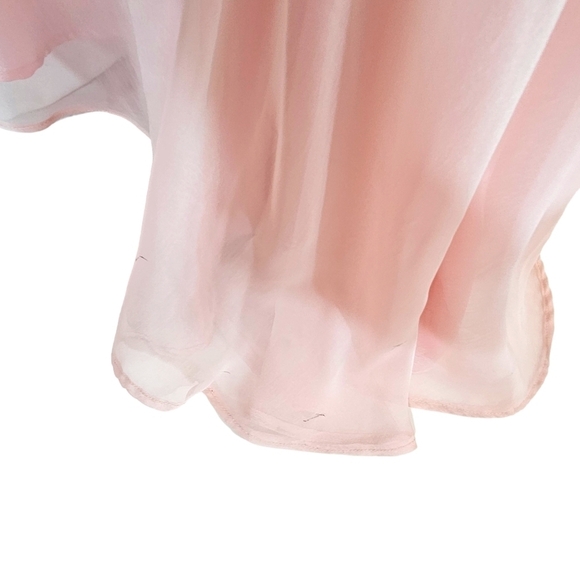 Belsoie Blush Pink Chiffon Floor Length Gown - Picture 7 of 9